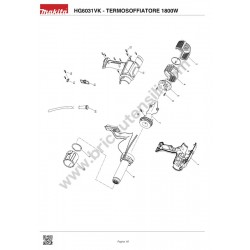 Makita Spare Parts for Heat Gun HG6031VK - Drawing