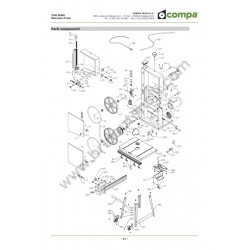 Compa Parts for Band Saw BS315A Cast Iron Work Table - Drawing