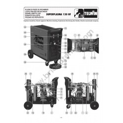 Ricambi Telwin per Taglio Plasma Superplasma 130 HF - Esploso
