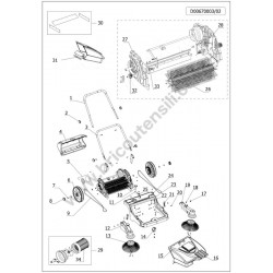 Lavor Pro Original Parts for Floor Sweeper BSW 950MF - Diagram