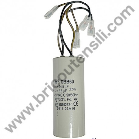 Capacitor 3,5/14,5 4 Wires for Electric Hoist
