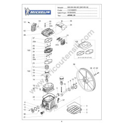 Michelin Parts for Air Compressor MB200-360 MC - Drawing 1