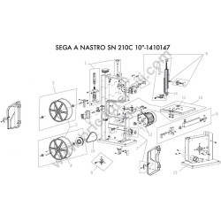 Valex Spare Parts for Wood Band Saw SN210C - Drawing