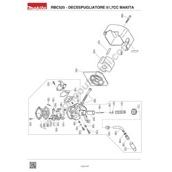 Makita Parts for Engine Bruschcutter RBC525 - Drawing 2