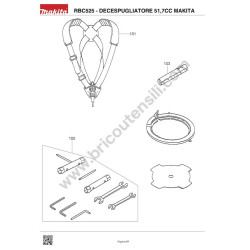 Ricambi Makita per Decespugliatore RBC525 - Esploso 3