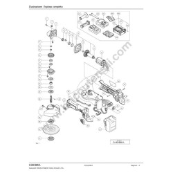 Hitachi Spare Parts for Cordless Angle Grinder G18DBBVL - Drawing