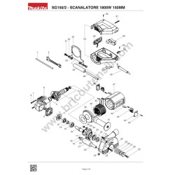 Makita Spare Parts for Wall Chaser SG150/2 - Drawing