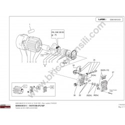 Lavor Parts for Pressure Cleaner MACH 20 8.062.0901- Motor Drawing