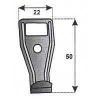 Gancio Iniziale per Rullo Ottagonale in Legno