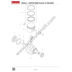 Dolmar PB252.4 Engine Blower Spare Parts - Drawing 2