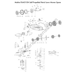 Makita Spare Parts for Lawnmower PLM5113N - Drawing