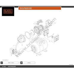 Black&Decker Parts for Self-Priming Pump BXGP800XBE - Drawing