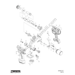 Makita Spare Parts for Cordless Rivet Tool XVR01 - Drawing