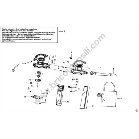Ricambi Black & Decker per Soffiatore Aspiratore GW2500 Type 2