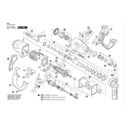 Skil Parts for Rotary Hammer 1765 - F015176504 - Drawing