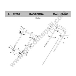 Ama Garden Push Lawnmower LS-465 Spare Parts - Drawing