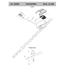 Ama Garden Push Lawnmower LS-465 Spare Parts - Drawing - 3