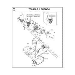 Tanaka Spare Parts for Brushcutter TBC-290 - Drawing