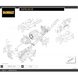 DeWalt Spare Parts for Pressure Washer DXPW001CE - Casing Drawing