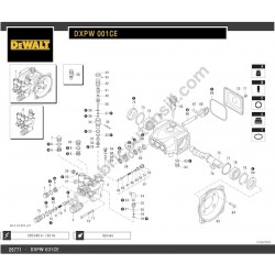 DeWalt Spare Parts for Pressure Washer DXPW001CE - Pump Drawing