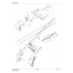 Ricambi Alpina per Decespugliatore ABR 32- Esploso Trasmissione