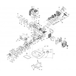 Alpina Spare Parts for Brushcutter ABR 32 D - Engine Drawing