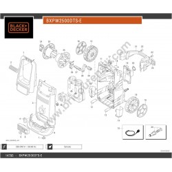 Ricambi Black+Decker per Idropulitrice BXPW2500DTS-E - Cofano