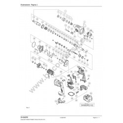 Ricambi Hikoki per Tassellatore a Batteria DH36DPE - Esploso