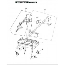 FEMI FLEXICUT 1140E Portable Band Saw Spare Parts - FLEXIBASE Drawing
