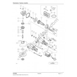 Hikoki G12SN2 Disc Grinder Spare Parts - Drawing