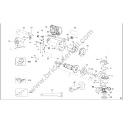DEWALT D28011 Type 3 Angle Grinder Spare Parts - Drawing