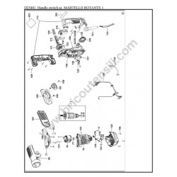 DEWALT D25481 Type 1 Rotary Hammer Spare Parts - Drawing