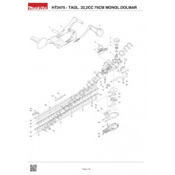 Dolmar HT2475 Hedge Trimmer Spare Parts - Drawing