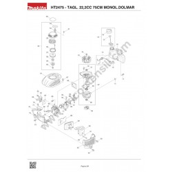 Ricambi Dolmar per Tagliasiepi a Scoppio HT2475 - Esploso 1