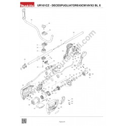 Ricambi Makita per Decespugliatore a Batteria UR101CZ - Esploso 1