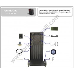 Awelco Spare Parts for Inverter Welding UNIMIG 250 - Drawing 1