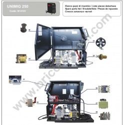 Awelco Spare Parts for Inverter Welding UNIMIG 250 - Drawing 2