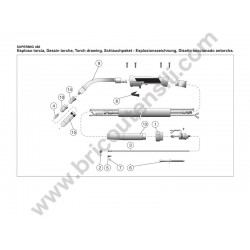 Telwin Spare Parts for Flux Welding Supermig 480 - Torch Drawing