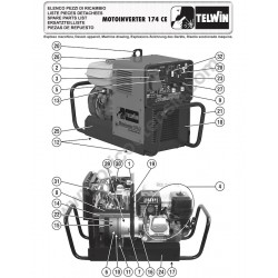 Telwin Spare Parts for Motoinveter 174 CE HONDA - Drawing