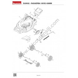 Ricambi Makita per Rasaerba a Batteria DLM432 - Esploso 2