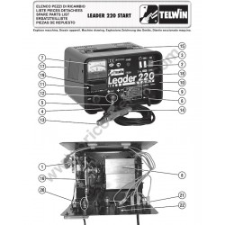 Telwin Spare Parts for Battery Charger Leader 220 START - Drawing