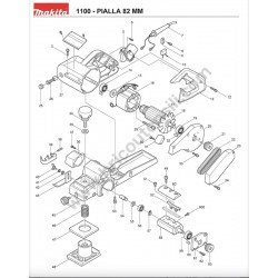Makita Spare Parts for Power Planer 1100