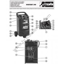Telwin Spare Parts for Battery Chargers Digistart 340 Pulse Tronic
