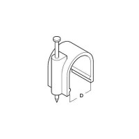 Staples Cable clip with Nail for Round Cable