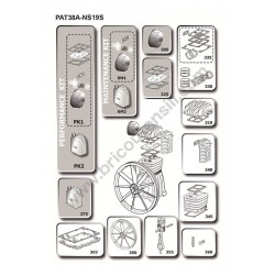 ABAC Pump Unit PAT38A NS19S Spare Parts - Kit Drawing