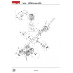 Dolmar Chainsaw PS550 Spare Parts  - Drawing 4