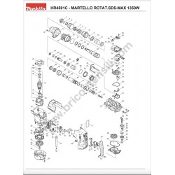 Makita Spare Parts for Rotary Hammer 45 mm HR4501C