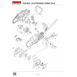 Makita Spare Parts for Cordless Chain Saw DUC353Z - Drawing
