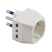 Adattatore "Triplo" con Presa Schuko + Spina Maschio