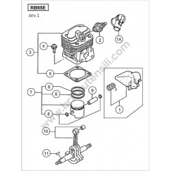Hitachi Spare Parts for Blower RB 85E - Drawing